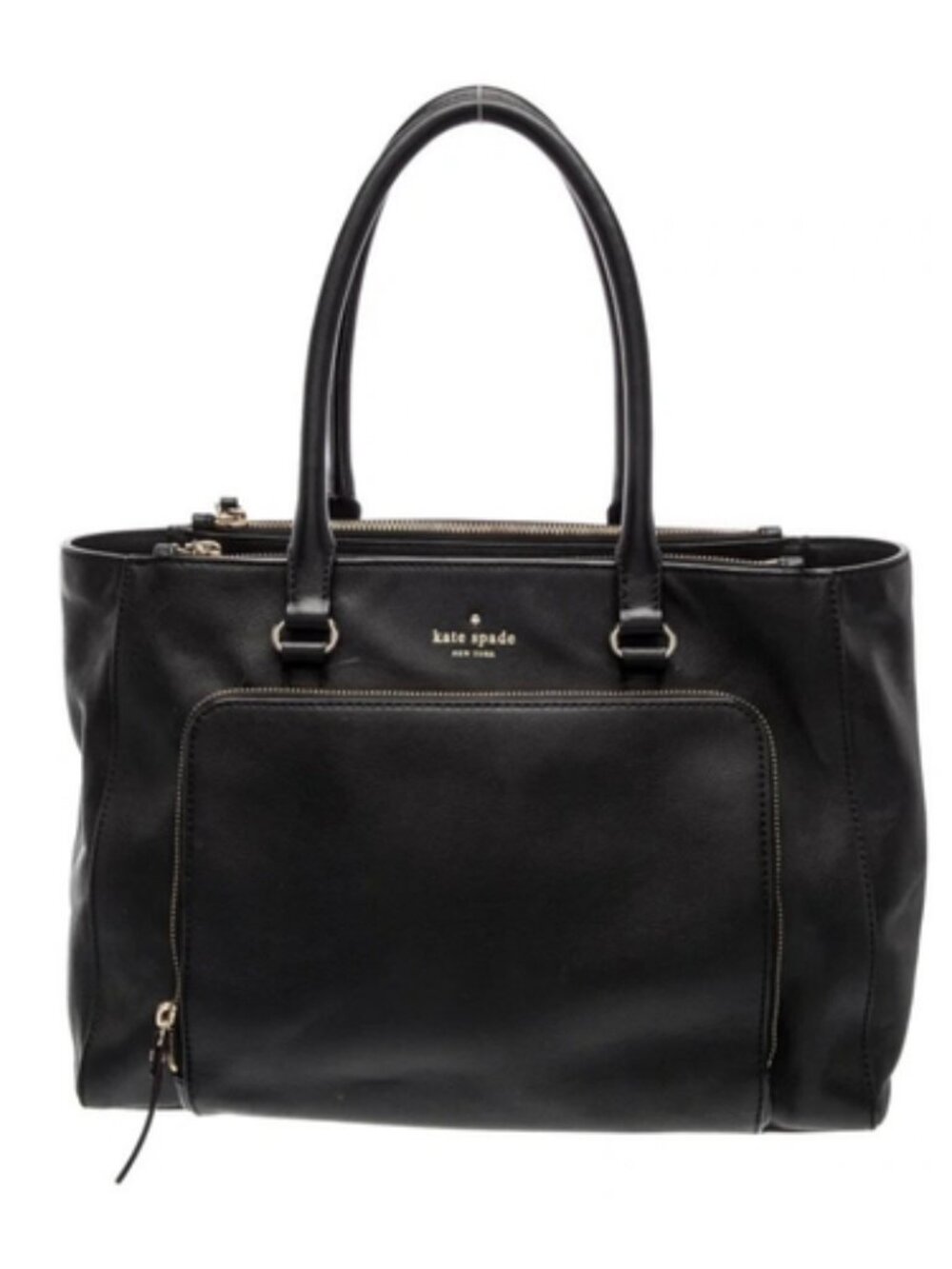 Kate Spade New York Large Shoulder Leather Bag Black